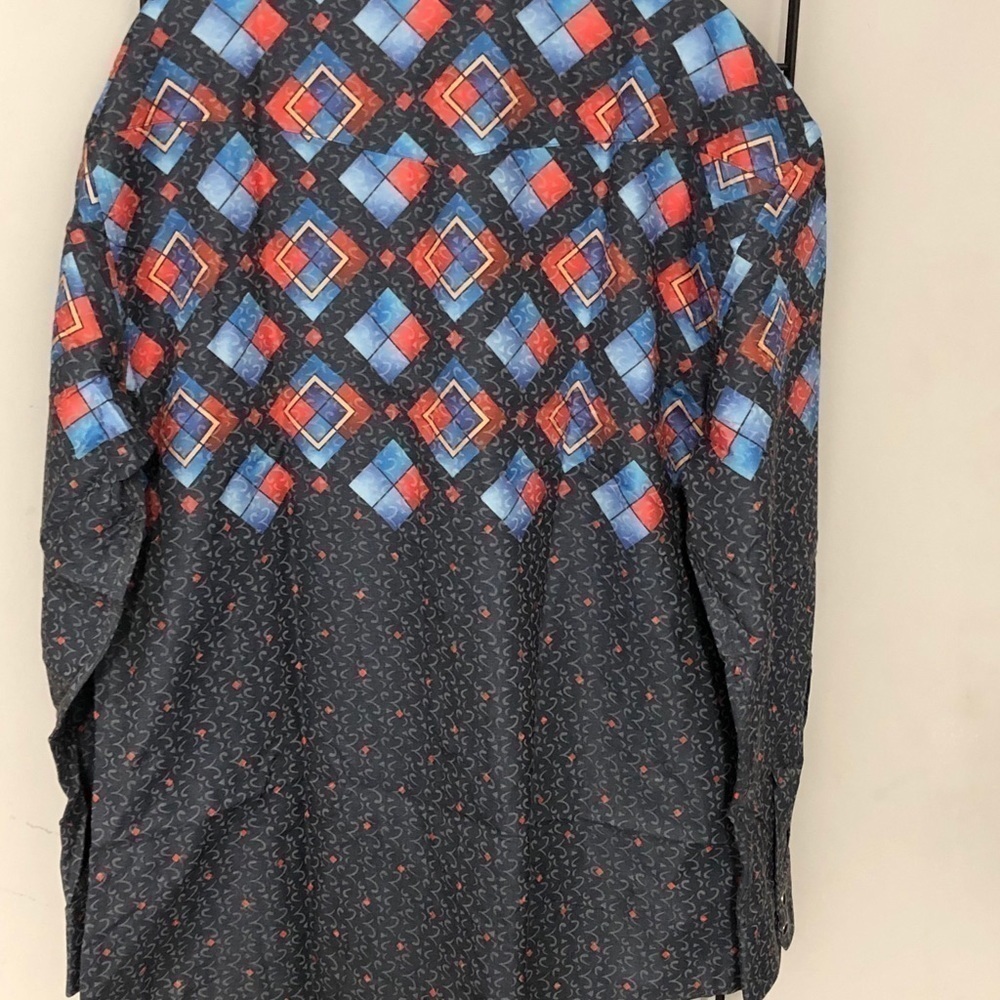 Deniko shirt button front multi modern fit 3x - Picture 3 of 3